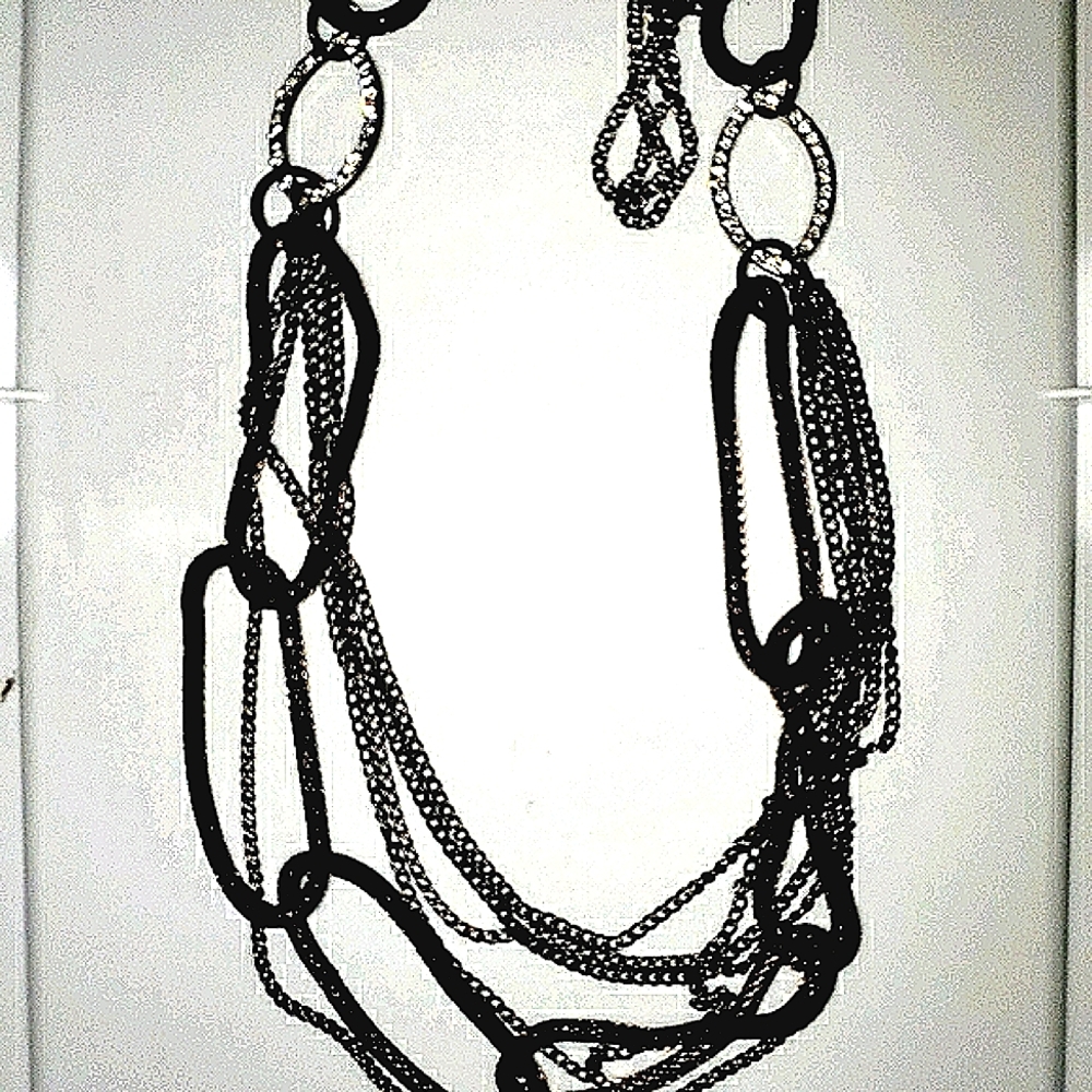🤎Beautiful Brown Chain Necklace with Rhinestone🤎 - Picture 4 of 4